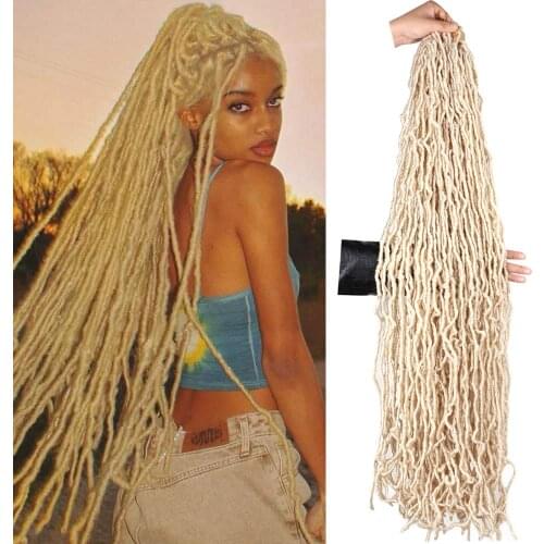 18‘’ 24‘’ 36‘’ Locs Crochet Braids Faux Locs Extension Synthetic Soft Braiding Dreadlocks Hair For Women Black Hair