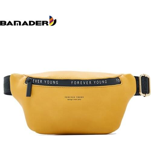 BAMADER New Women Fanny Pack Multi-function Waist & Chest Bag Ladies Belt Bag Solid color Fashion Banana Female Waist Pack