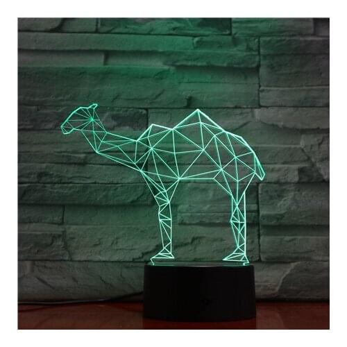 3D LED Night Light Puzzle Deer with 7 Colors Light for Home Decoration Lamp Amazing Visualization Optical Illusion Light 1532