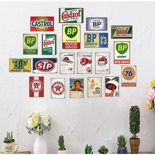 Motor oil Vintage Tin Sign shabby chic Metal Plate Retro Garage Decorations For Home Wall Bar Art Poster 30X20CM SA-6709
