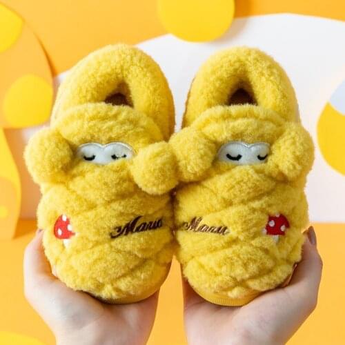 Winter Childrens Slippers Boys Girls Home Indoor Slippers Cute Cartoon Fashion Plush Shoes Comfortable Warm Winter Shoes