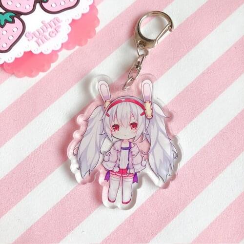 1pcs Anime Keychain Azur Lane Javelin Jupiter Ayanami Atago double sideKeychain Keyring Pendant