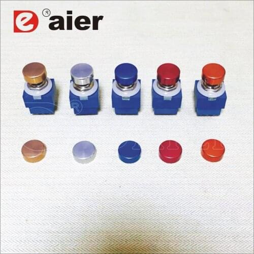 10SET PBS-24-302-KN2 bi-color LED and colorful aluminum cap 3PDT guitar effects pedal footswitch