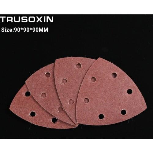 25pcs 90mm Delta Sander Sandpaper Hook & Loop Sanding Paper Abrasive Woodworking Tools with Grit 40 60 80 100 120 150 180 240