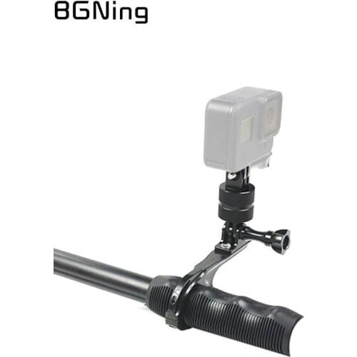 360Degree Rotation Connector Bracket w/ Bike Clip Holder Tripod Mount Screw 1" Ball Head Adapter for Gopro 9 8 YI Action Cameras
