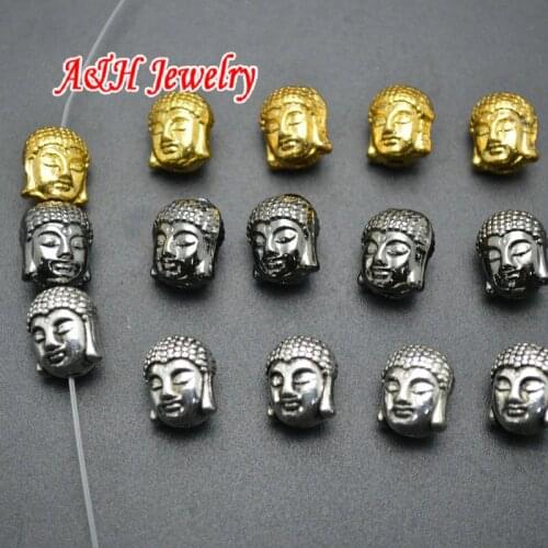 50pcs Fashion Jewelry Making Materials Buddha Head Alloy Beads For Necklace & Bracelet Making Findings