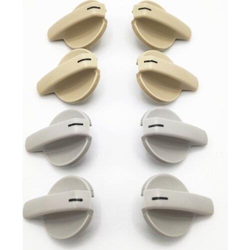 8PCS Gray And Beige Rear Reading Lamp Switch Lndoor Ceiling Light Switch Knob For POLO Touran Car Accessories Parts
