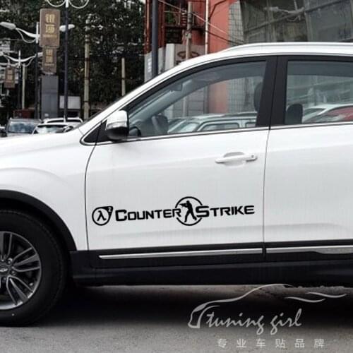 Car Stickers 2PCS CS Haif Life Counter Strike Game Creative Decals For Door Waterproof Auto Tuning Styling 50cm 100cm D22