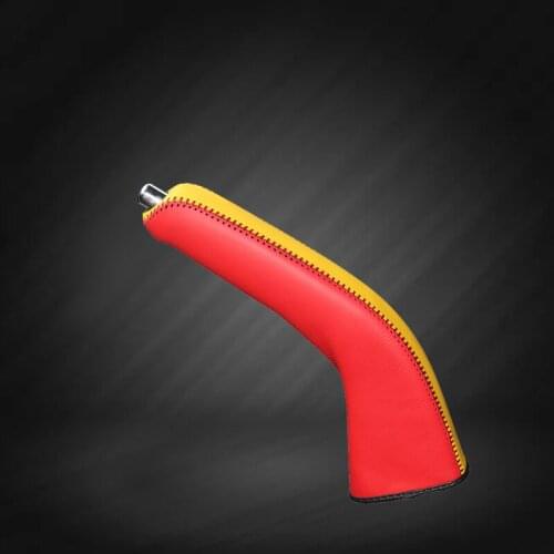 Car Hand Brake Covers Top Layer Leather Case for Mitsubishi ASX Lancer Outlander Handbrake Grips Genuine Cover Auto Handbrake