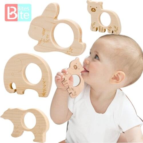 Baby Teether 1PC Maple Cartoon Animal Series Kid Molars NO BPA 100% Non-toxic Safe Nursing Pendant Teething Toys Children Gift