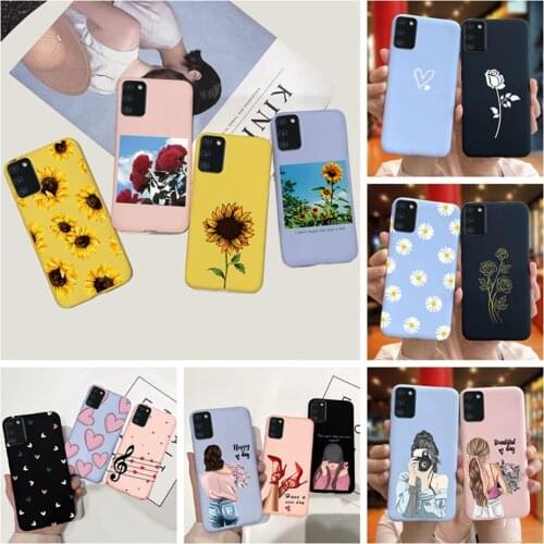 For Samsung Galaxy A02s Case Sunflower Daisy Candy Silicone Phone Back Cover For Coque Samsung A02s A02 S SM-A025F Soft Cases