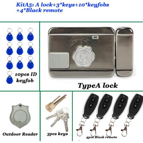 Remote control RFID Electronic lcok RFID Invisiable Door lock Hidden electric lock Mechanical key lock Gate opener