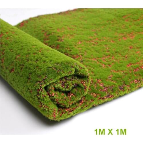 Artificial Moss Lichen Fake Green Plants For Garden Patio Shop DIY Decor 40x40 Quality Useful