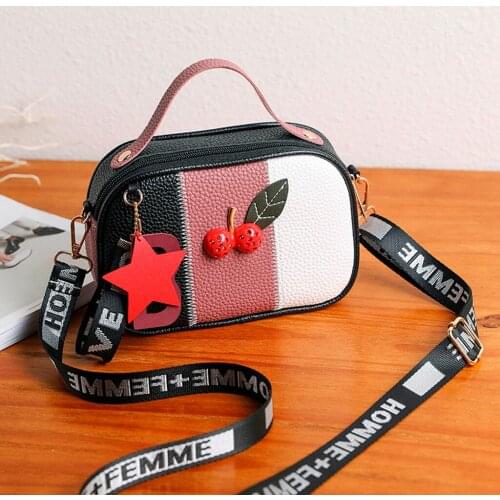 Pattern Leather Crossbody Bags For Women 2020 Fashion Small Mixed Colors Shoulder Bag Female Handbags Casual Purses Messenger