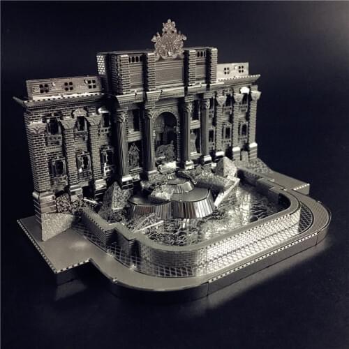 MMZ MODEL NANYUAN 3D Metal model kit Trevi Fountain Building Assembly Model DIY 3D Laser Cut Model puzzle toys for adult