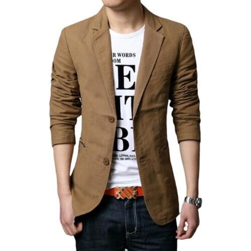 Casual Blazers Men Leisure Suit Fashion Blazers Single Breasted Costume Casual Slim Fit Blazers