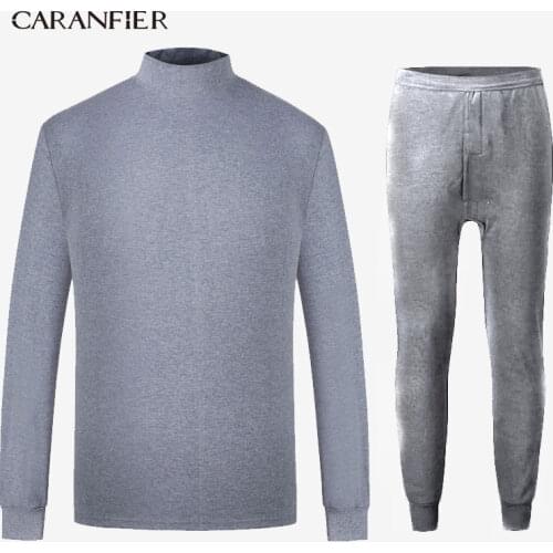 CARANFIER Winter Long Johns Men Cotton Thermal Underwear Sets Keep Warm for Russian Canada and European Women + Pants Sets Warm