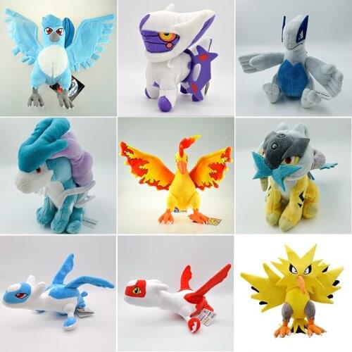 Pokemon Moltres Yveltal Crobat Articuno Banette Lugia Latios Arceus Latias Stuffed Hobby Anime Plush Doll Toys Gift Peluches