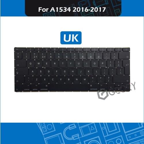 New Replacement keyboard UK Layout For Macbook Retina 12" A1534 Keyboard 2016 2017 Year EMC 2991 3099