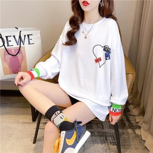 Fall 2021 new thin long-sleeved T-shirt female Korean version wide and thin design T-shirt female top