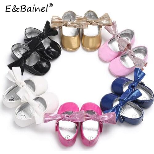 6 Colors Solid Baby Moccasins Toddler Newborn Baby Shoes Soft Bottom PU Leather Girls Prewalkers Shoes Fashion First Walkers