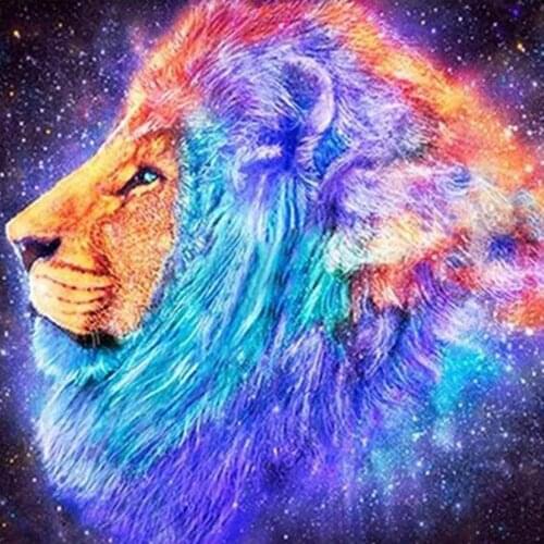 Full Square/Round 5D DIY Diamond Painting"Colorful lion"3d Embroidery Kit Cross Stitch Rhinestone Mosaic Home Decor Gift Y3377
