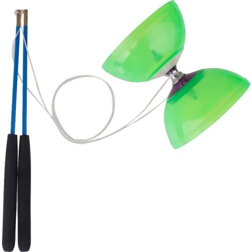 Rubber 5-Bearing Diabolo with Hand Sticks & String Juggling Toy for Beginners Kids Adult Classic Toy