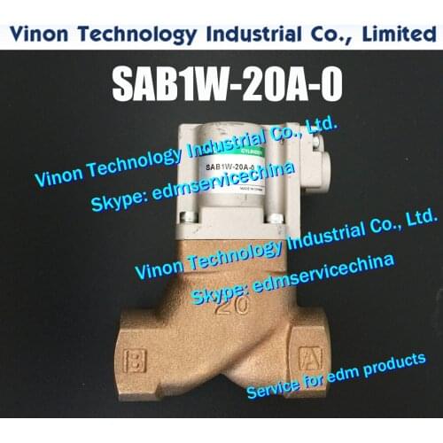SAB1W-20A-0 edm Solenoid Valve air solenoid valves for Sodic k AQ360L,AQ560L,AQ series wire cut edm machines