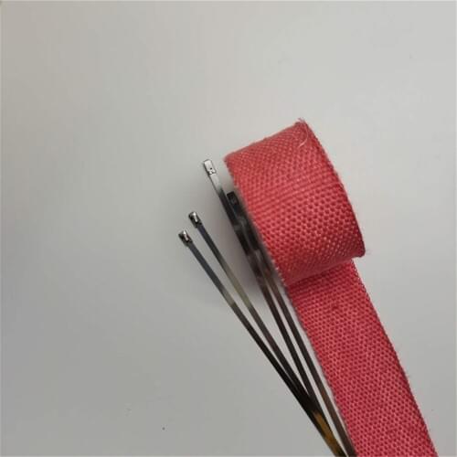 Fiberglass with exhaust pipe, heat insulation tape, plantain tape, anti-scalding cloth 5m/10m/15m