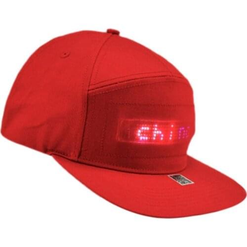 LED Display Cap Smartphone App Controlled Glow DIY Edit Text Hat Baseball Cap Women Men Special Cap Couple Hat New