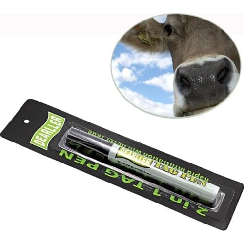 Farm Animal Ear Tag Marking Pen for Cow/Cattle/Goat/Sheep Ear Tag Use Ear Tags Marker Pen permanently clear Farming equipment
