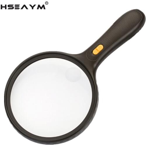 3LED 138mm Old Man Gift Reading Book Magnifying Glass Large Double Lens Hand-held Magnifier