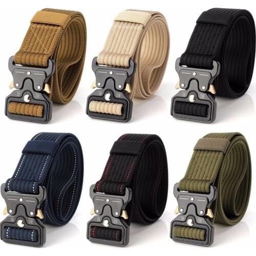 Military Equipment Tactical Waist Belt Men Nylon Metal Buckle Knock Belts Molle Combat Belt Outdoor Gear