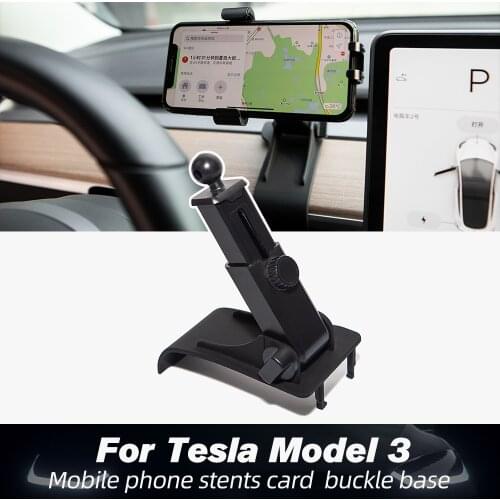 Vxvb For Tesla Model 3 2021 Phone Holder Car Accessoires model3 Smartphone Pillar Cell Phone Holder Model Three ModelY Interior