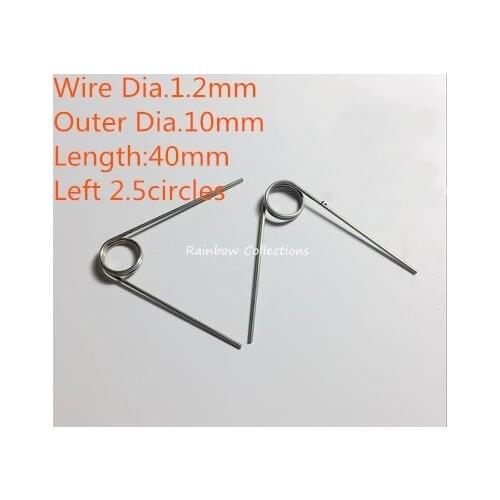 High quality 5pcs/set 1.2*10*40mm steel Torsion spring Hardware DIY Springs