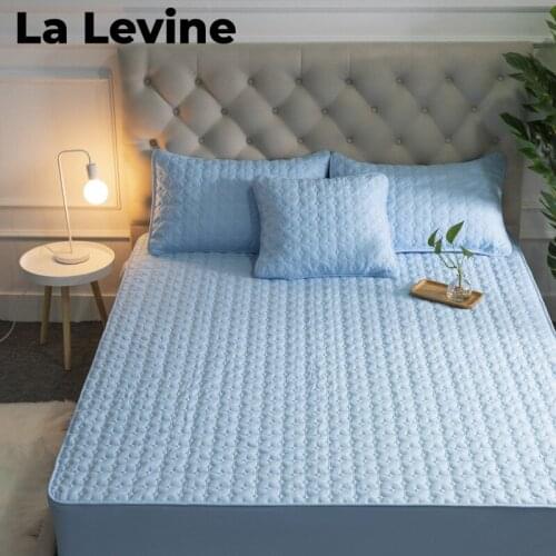 Mattress Protector Cotton Quilted Bedspread Thickened Anti-slip Bed Cover Four Patterns Multi-color Winter Four Season Bedding