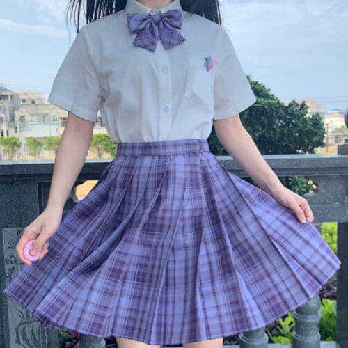 Female Suit 2020 Summer New Korean Version of Short Sleeve Shirt Tie JK Uniforms Pleated school girl skirt school uniform