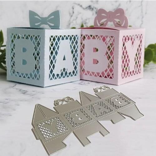 1Pc Baby Box Metal Cutting Dies Stencil DIY Scrapbooking Album Paper Card Template Mold Embossing Craft Decoration