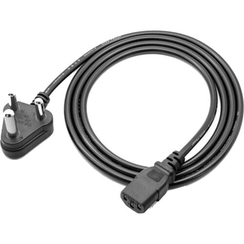 2PCS 1.8M Power extension Cord South Africa 3 pin Round AC South Africa Plug Power Cable Lead Cord PC