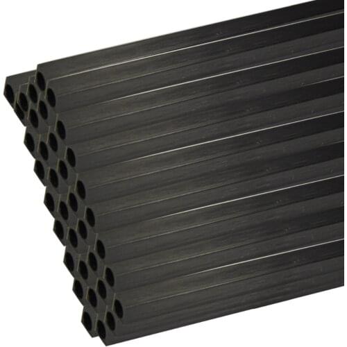 2PCS 10mmOD X8.5mmID x500mm Carbon Fiber Square/Round Tube For Multi Rator Use