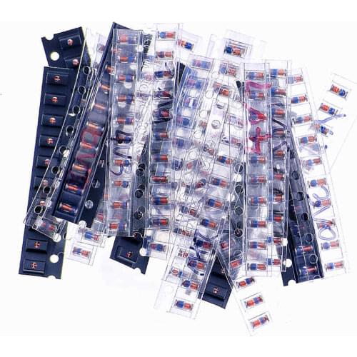 220pcs 22value x 10pcs 1/2w 0.5W High-Voltage Zener Diode SMD Assorted Kit (3V - 51V) 1206 Zener diode package Set