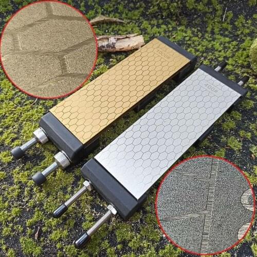 400 1000 double side grit diamond knife sharpener sharpeing stone kitchen tools honing blade coarse sharpen whetstone oil stone