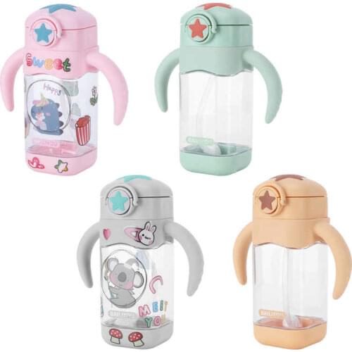 400ml Originality Cute Glass Bottle DIY Sticker High Borosilicate High Temperature Resistant Cup