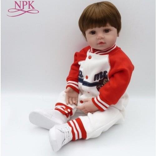 56cm Silicone limbs and cloth body bebe bonecas Short hair charm baby kid Brinquedos best children playmates dollhouse toys