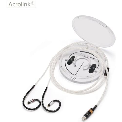 Acrolink 16 Core Upgraded Silver Plated Earbuds with 0.78mm 2 Pins Interface for iphone Detachable Stereo Audio Headphone Cable