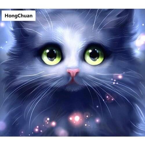 Cute Cat 5D DIY Full Square/Round Diamond Painting Diamond Embroidery Mural Diamond Cross Stitch Home Decoration Gift