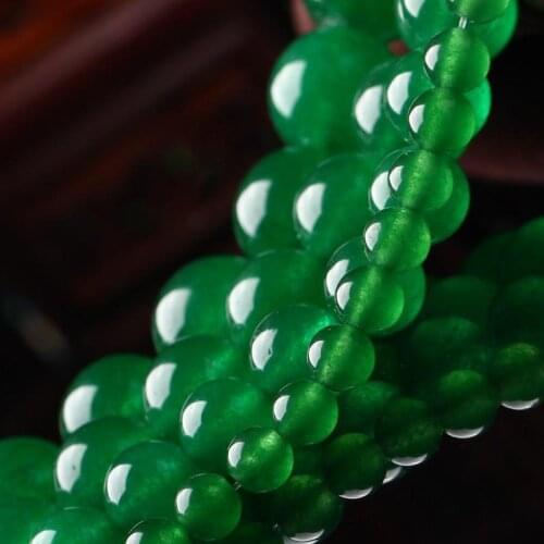 Natural Malay Jade Gemstone Spacer Loose Beads Jewelry Making 4 6 8 10 12mm New Wholesale Round DIY For Necklace Bracelet