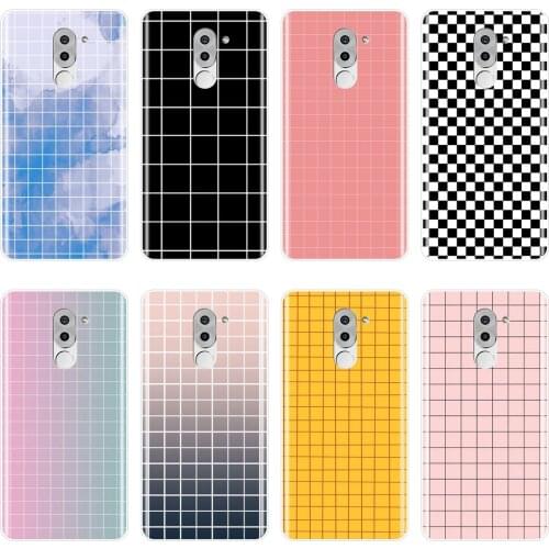 TPU Yellow Gird Pink Black Phone Case For Huawei Honor 4C 5C 6C 6A Pro Silicone Soft Back Cover For Huawei Honor 4X 5A 5X 6 6X