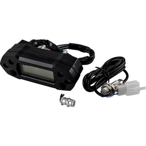 1 Set DC 12V Mini LCD Digital Speedometer Tachometer Odemeter Meter Display Accessories for Motorcycles Scooters