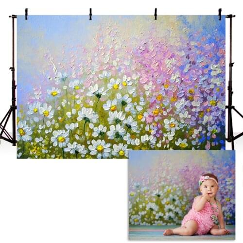 Floral Theme Children Birthday Photography Background Floral Newborn Portrait Baby Shower Background Photocall Props Photoshoot